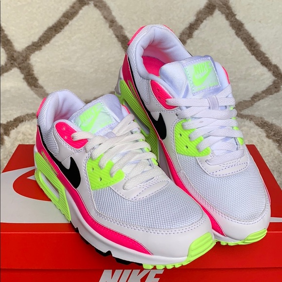 WMNS NIKE AIR MAX 90 White/Black-Pink Blast - Picture 4 of 16